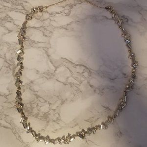 Silver and Gold Gems Necklace